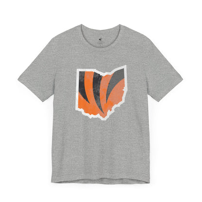 Cincy Bengals State Stripes Football Tailgate Unisex T-Shirt