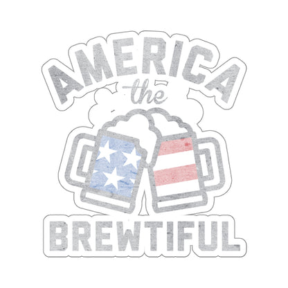 America The Brewtiful Cooler Laptop Sticker