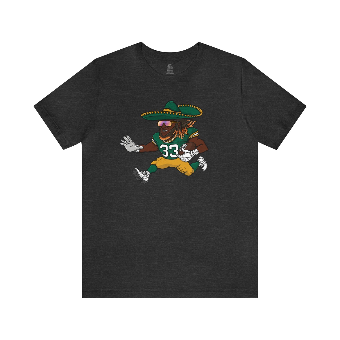 Loxley Aaron Jones Green Bay Football Unisex Short Sleeve Ringspun Softstyle Jersey Knit T-Shirt